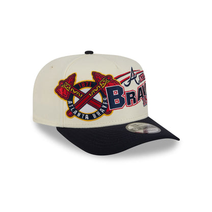 Atlanta Braves Chrome White Classic 9FIFTY A-Frame Snapback Hat