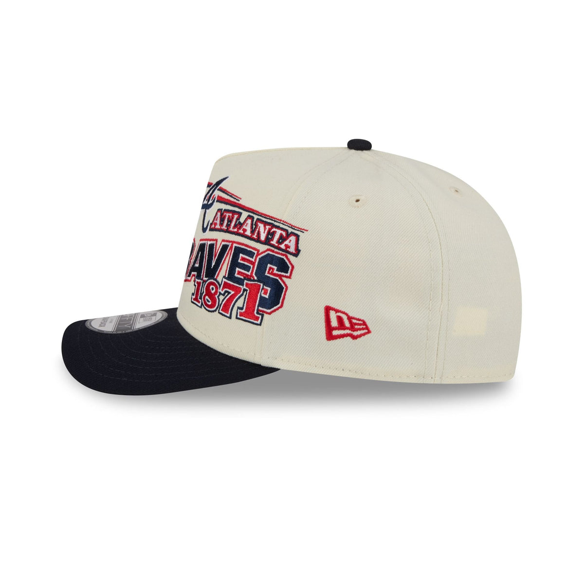 Atlanta Braves Chrome White Classic 9FIFTY A-Frame Snapback Hat
