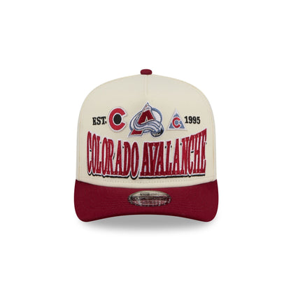 Colorado Avalanche Three Hit Chrome White 9FIFTY A-Frame Snapback Hat