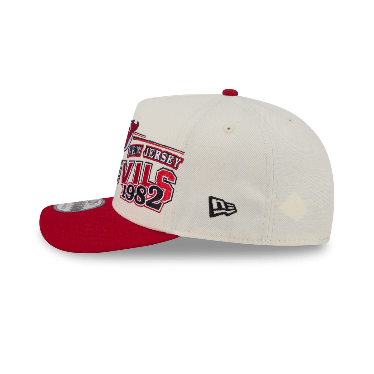 New Jersey Devils Chrome White Classic 9FIFTY A-Frame Snapback Hat