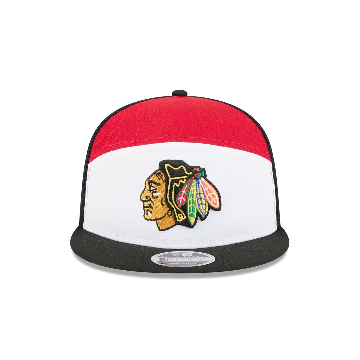 Chicago Blackhawks Block Split Panel 9FIFTY Trucker Hat