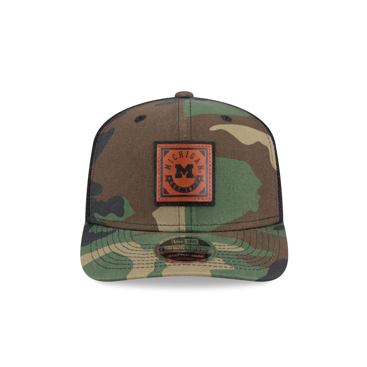 Michigan Wolverines Camo Canvas 9SEVENTY Trucker Hat