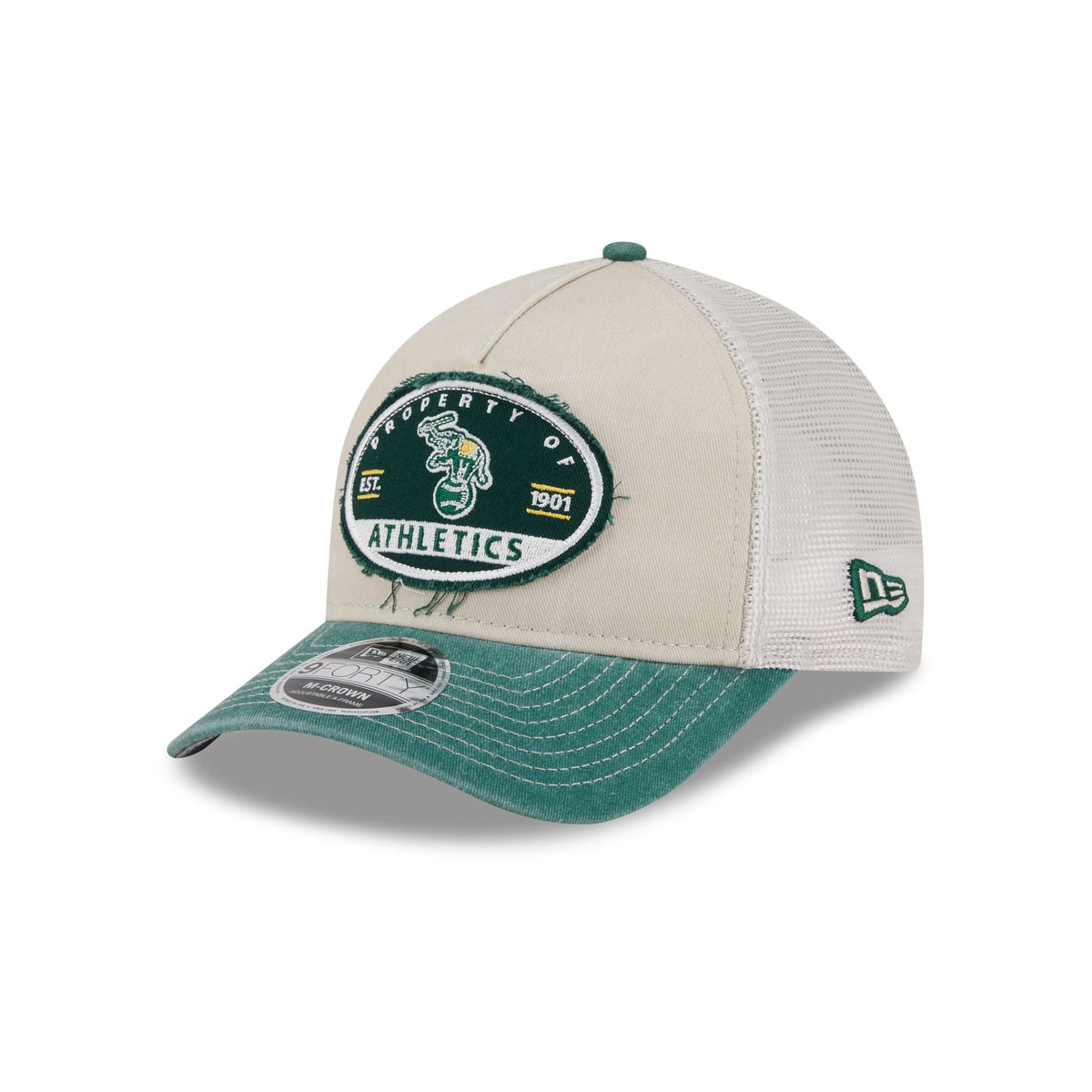 Athletics Frayed 9FORTY M-Crown A-Frame Trucker Hat