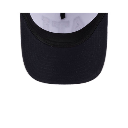 Atlanta Braves Optic White Felt Logo Women's 9FORTY M-Crown A-Frame Trucker Hat