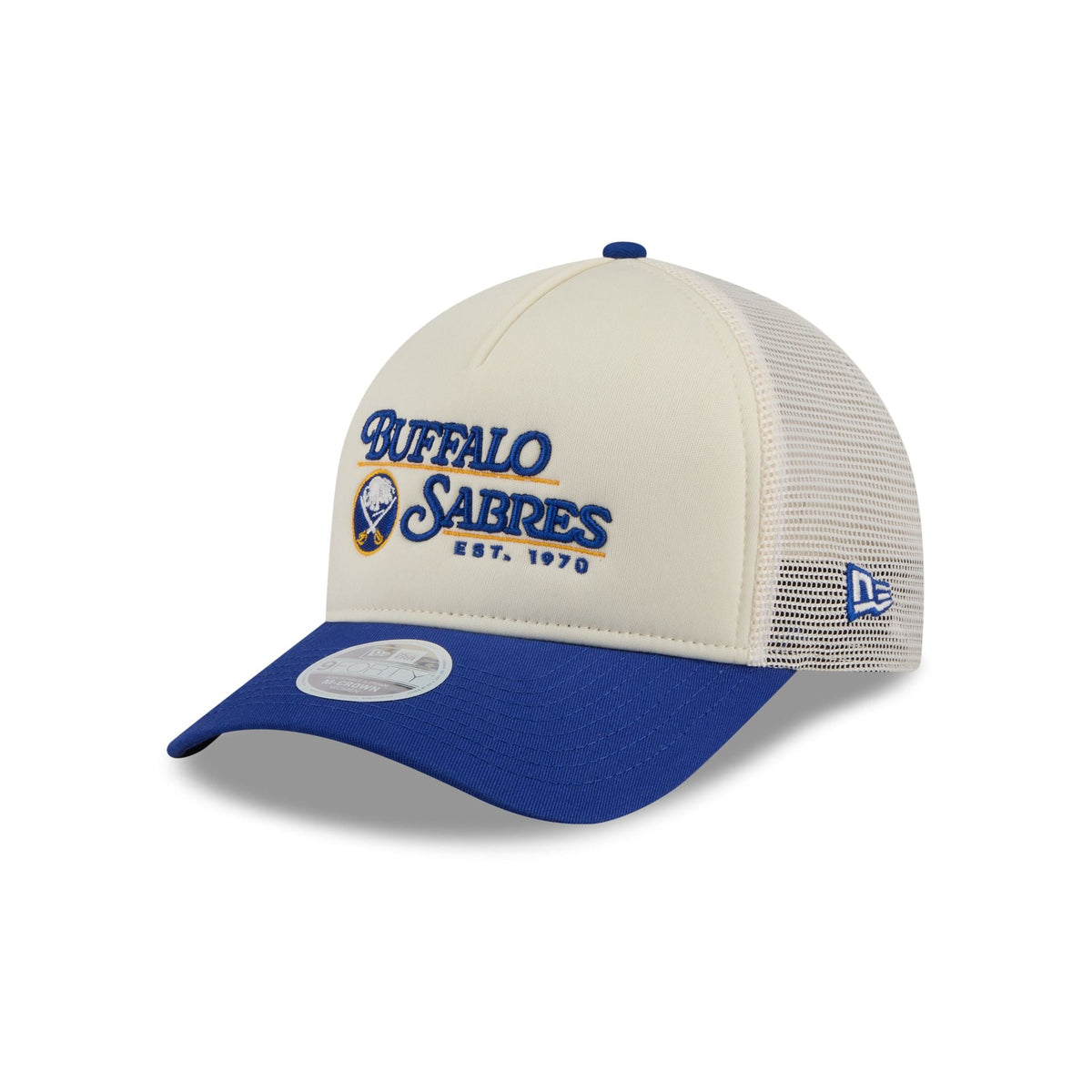 Buffalo Sabres Retro Chrome Women's White 9FORTY M-Crown A-Frame Trucker Hat