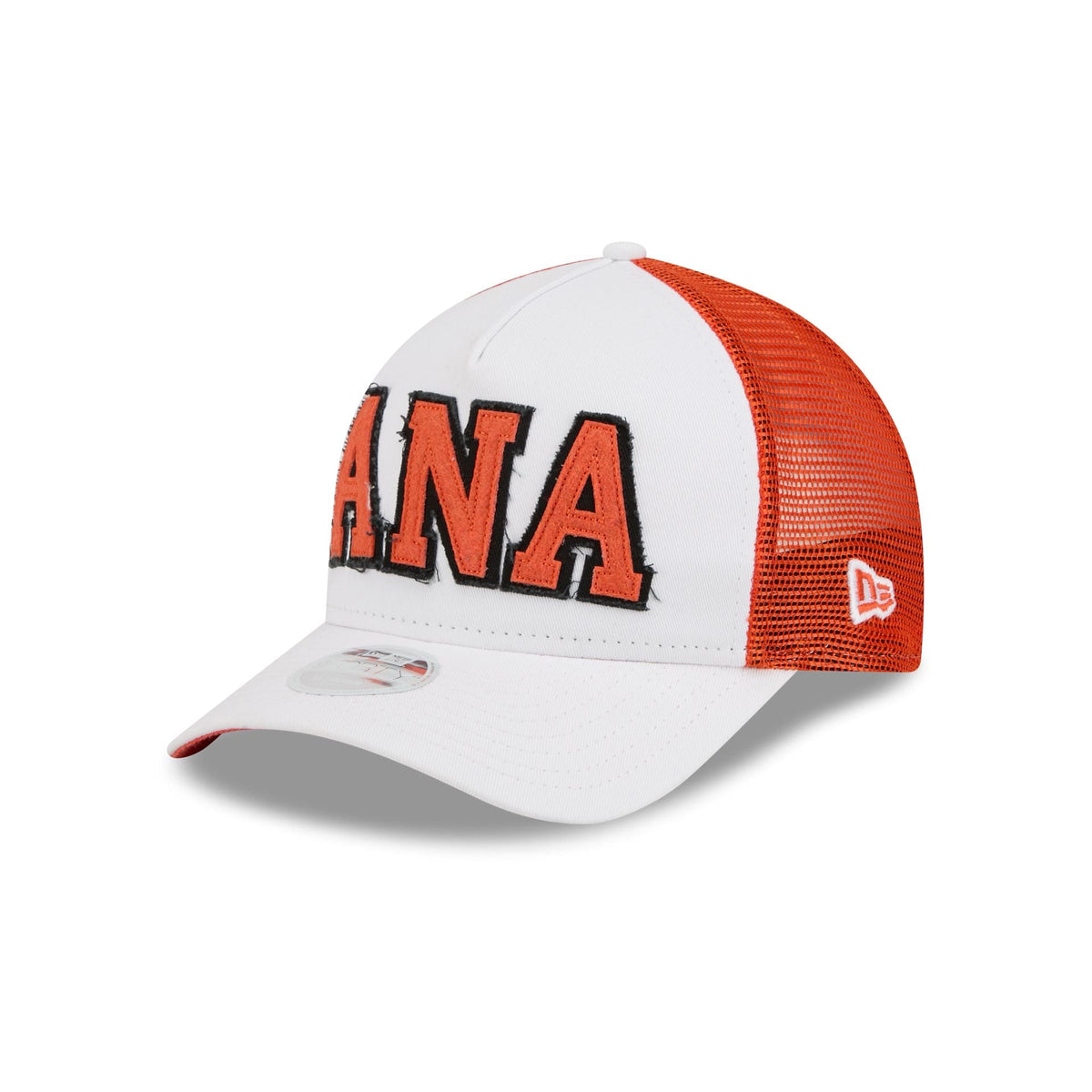 Anaheim Ducks Optic White Felt Logo Women's 9FORTY M-Crown A-Frame Trucker Hat