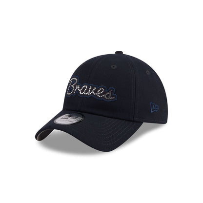 Atlanta Braves Rhinestone Script Casual Classic Adjustable Hat