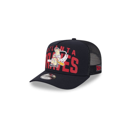 Atlanta Braves Logo Fade Kids 9FIFTY A-Frame Trucker Hat