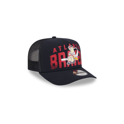 Atlanta Braves Logo Fade Kids 9FIFTY A-Frame Trucker Hat