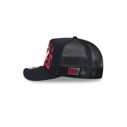 Atlanta Braves Logo Fade Kids 9FIFTY A-Frame Trucker Hat