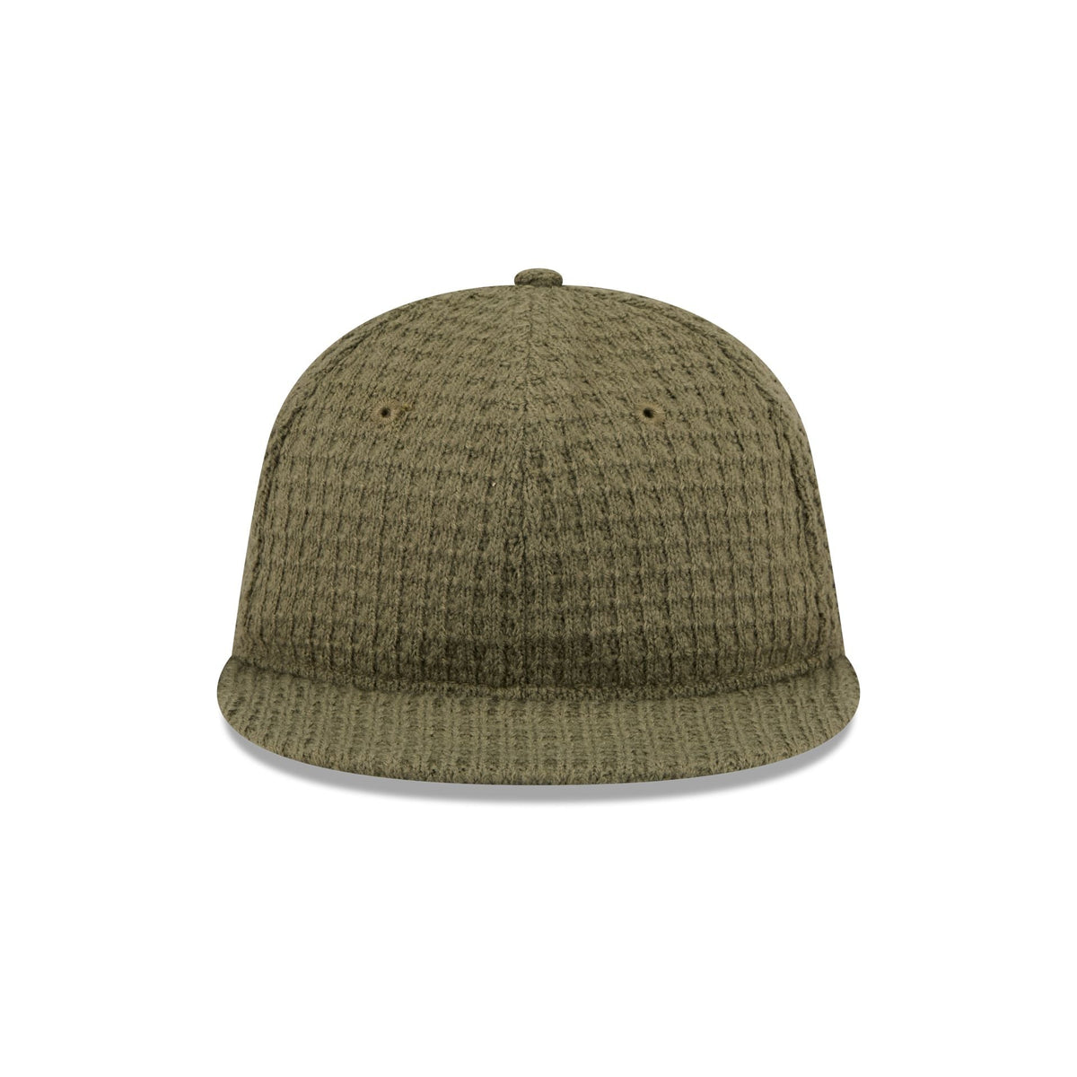 New Era Cap Waffle Knit Olive Retro Crown 9FIFTY Strapback Hat