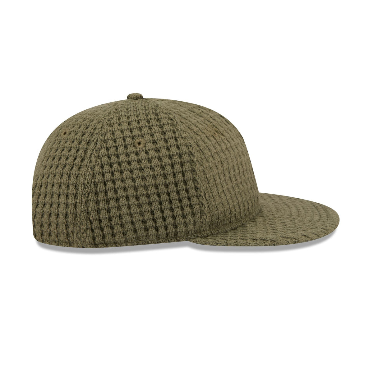 New Era Cap Waffle Knit Olive Retro Crown 9FIFTY Strapback Hat