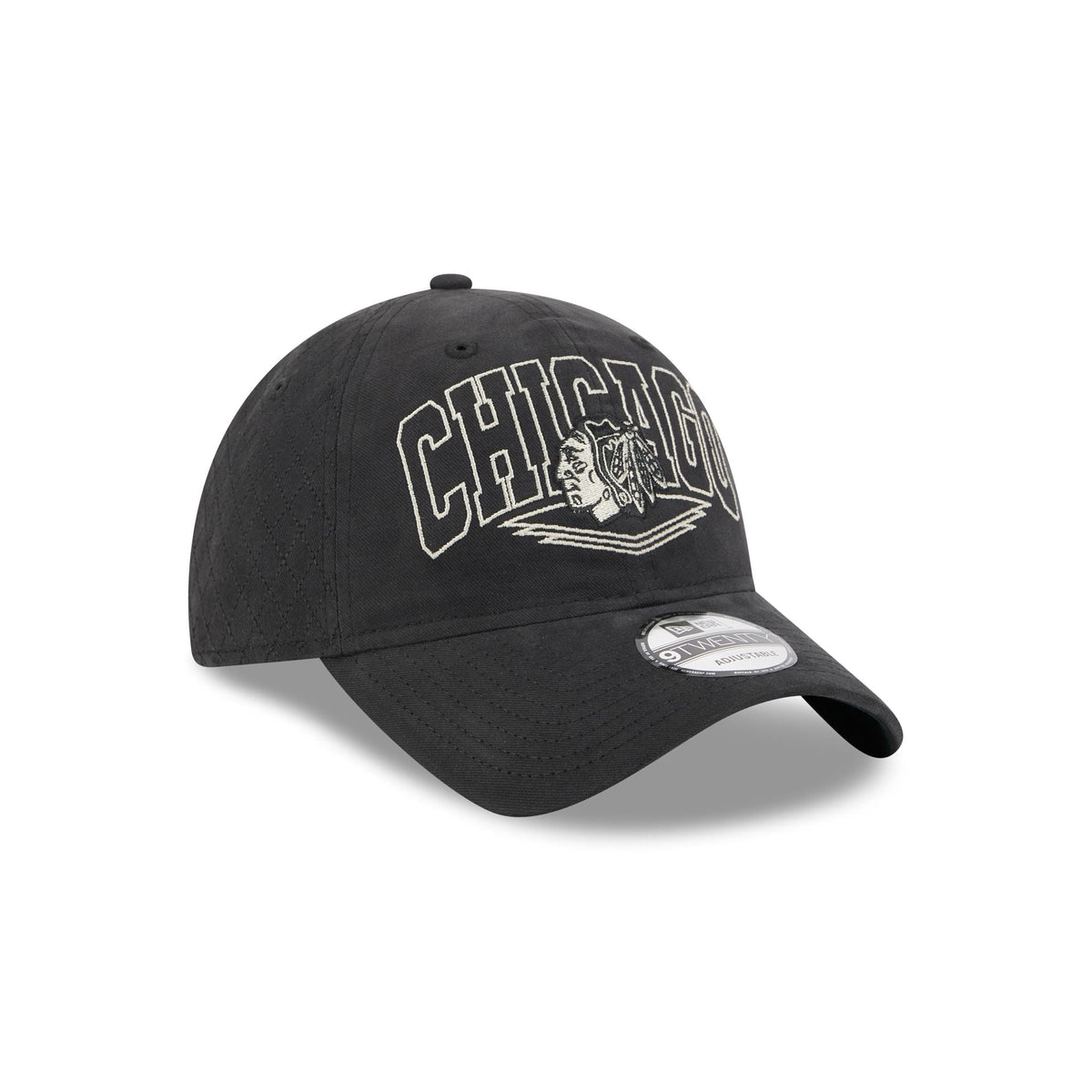 Chicago Blackhawks Quilted Wordmark 9TWENTY Adjustable Hat
