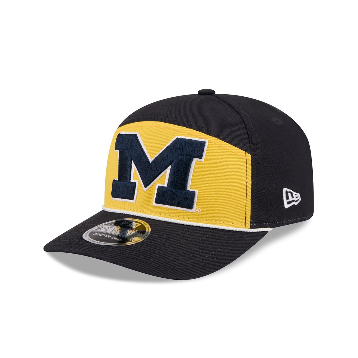 Michigan Wolverines Split Panel 9SEVENTY Stretch-Snap Hat