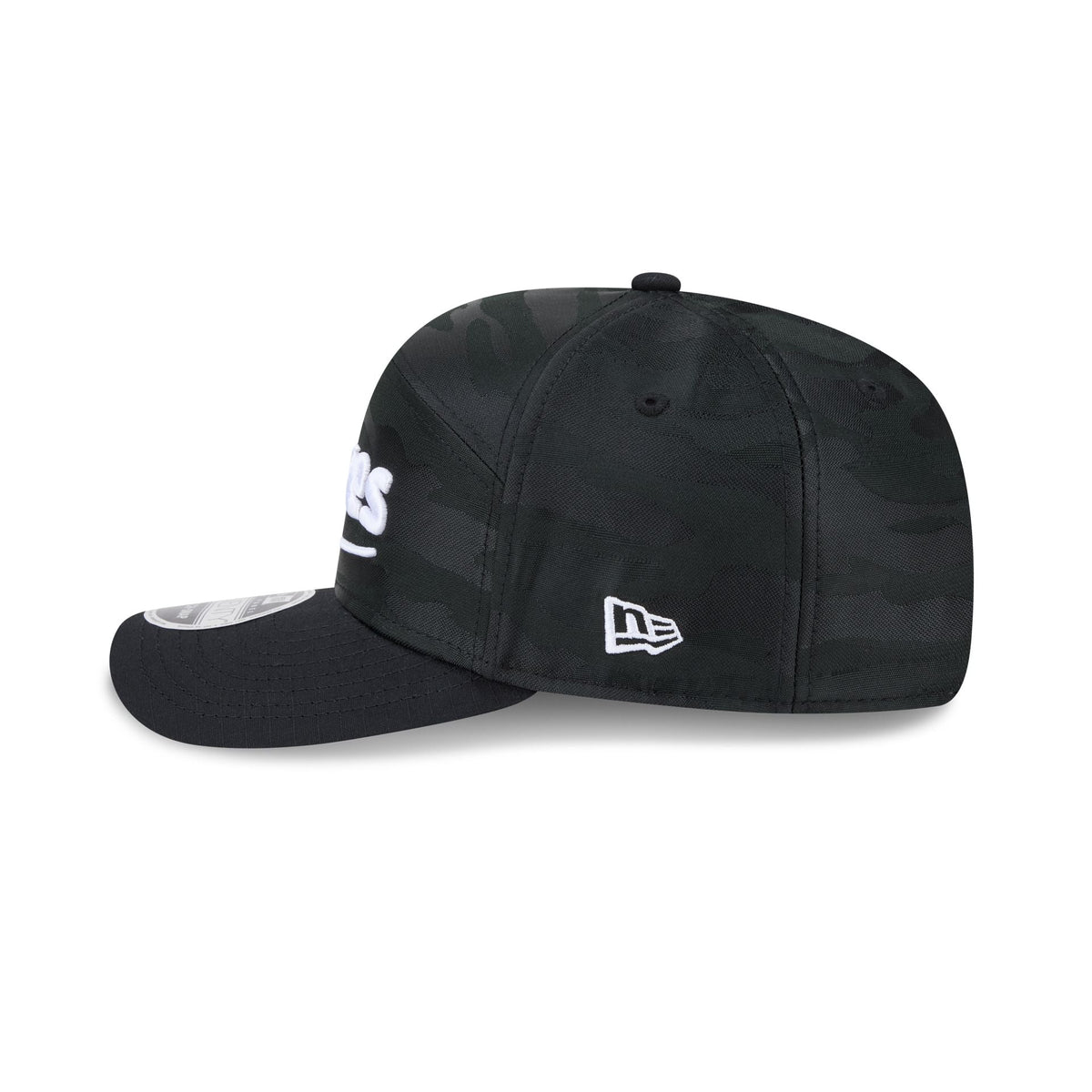 Atlanta Braves Black Camo Split Panel 9SEVENTY Stretch-Snap Hat