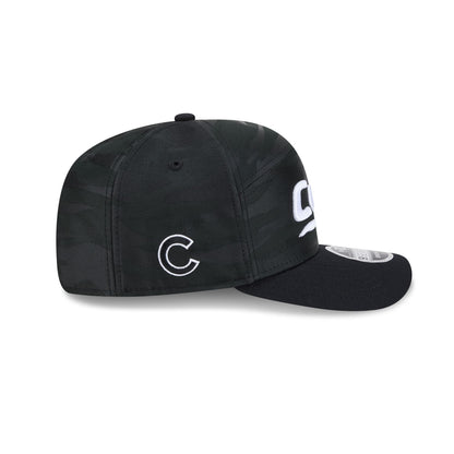 Chicago Cubs Black Camo Split Panel 9SEVENTY Stretch-Snap Hat