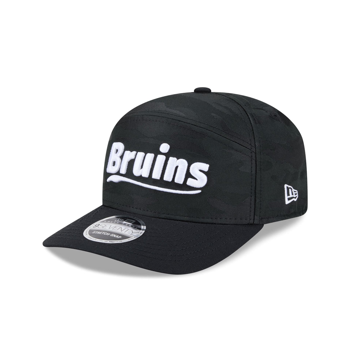Boston Bruins Black Camo Split Panel 9SEVENTY Stretch-Snap Hat