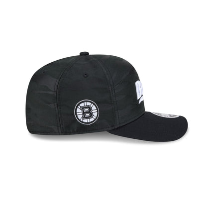 Boston Bruins Black Camo Split Panel 9SEVENTY Stretch-Snap Hat