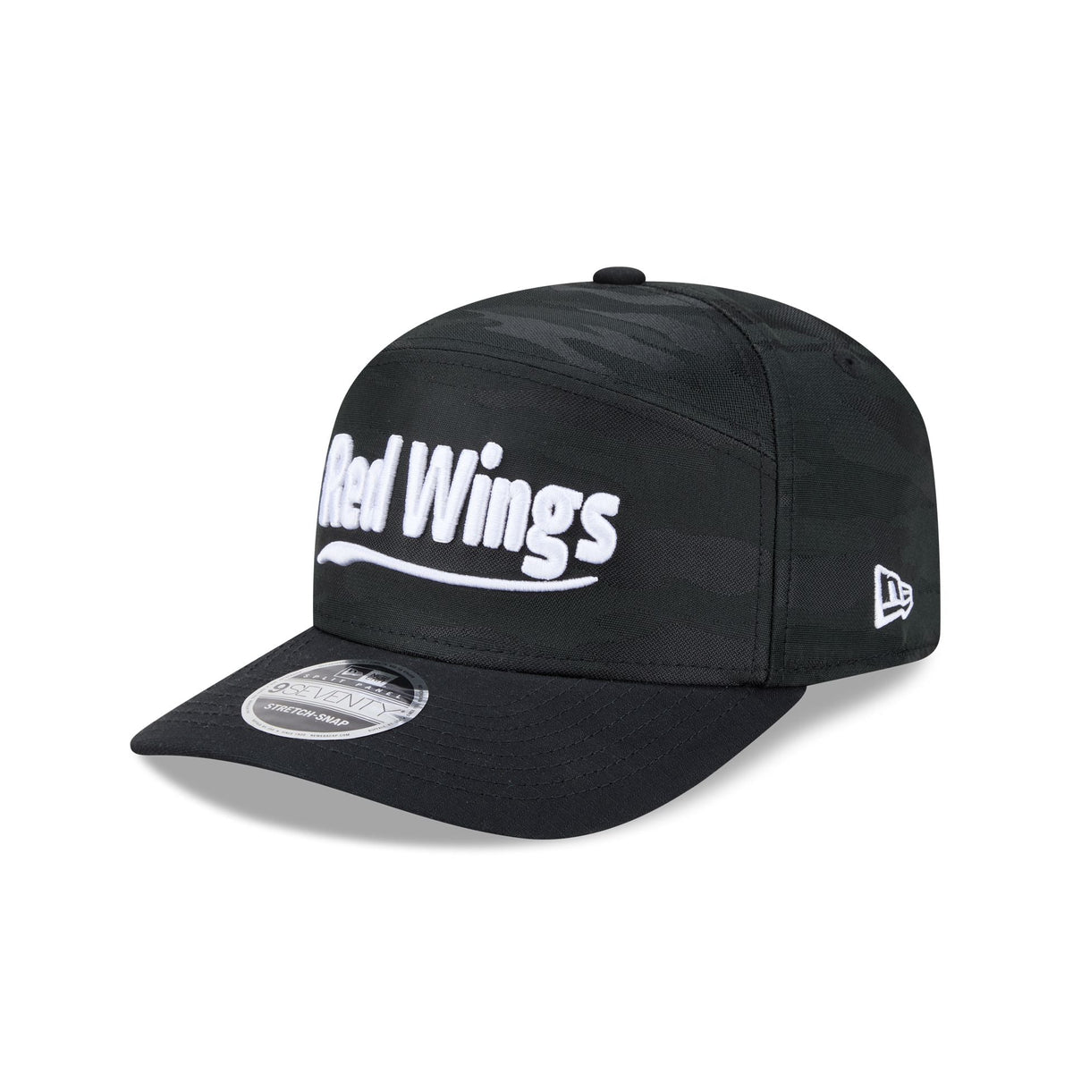 Detroit Red Wings Black Camo Split Panel 9SEVENTY Stretch-Snap Hat