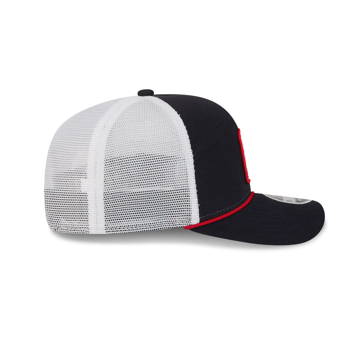 Atlanta Braves Square Patch Split Panel 9SEVENTY Trucker Hat