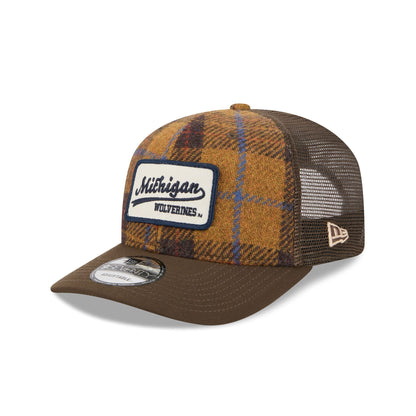Michigan Wolverines Wool Plaid 9SEVENTY Trucker Hat