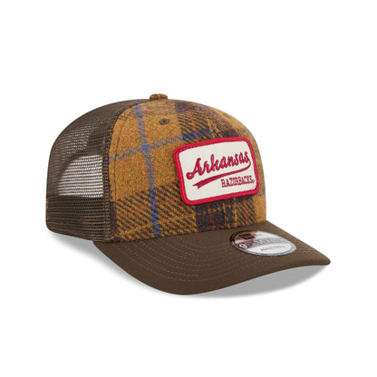 Arkansas Razorbacks Wool Plaid 9SEVENTY Trucker Hat