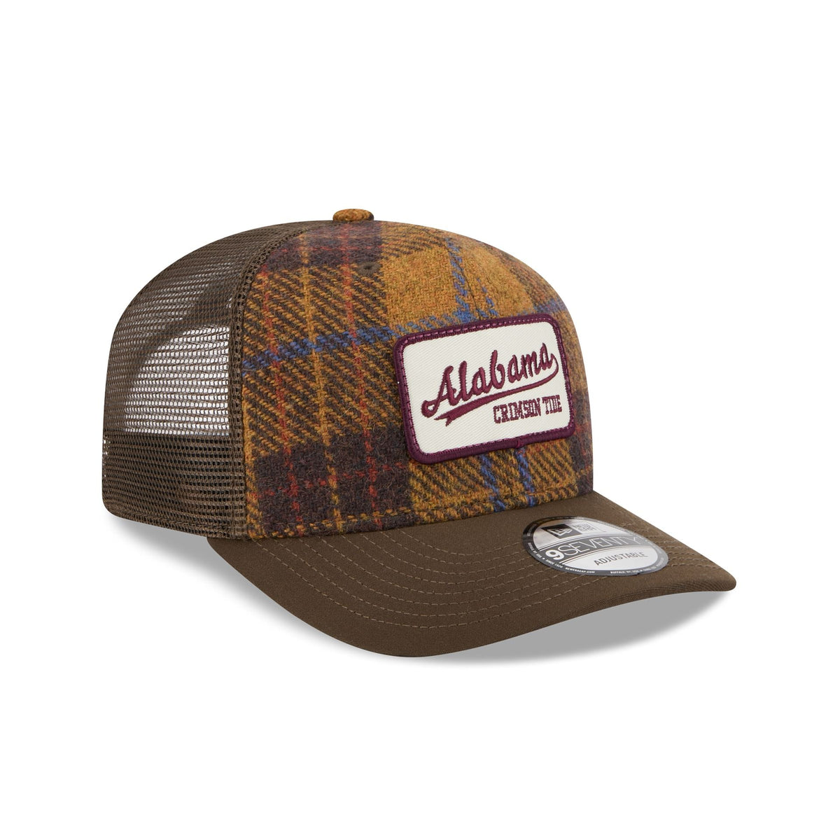 Alabama Crimson Tide Wool Plaid 9SEVENTY Trucker Hat