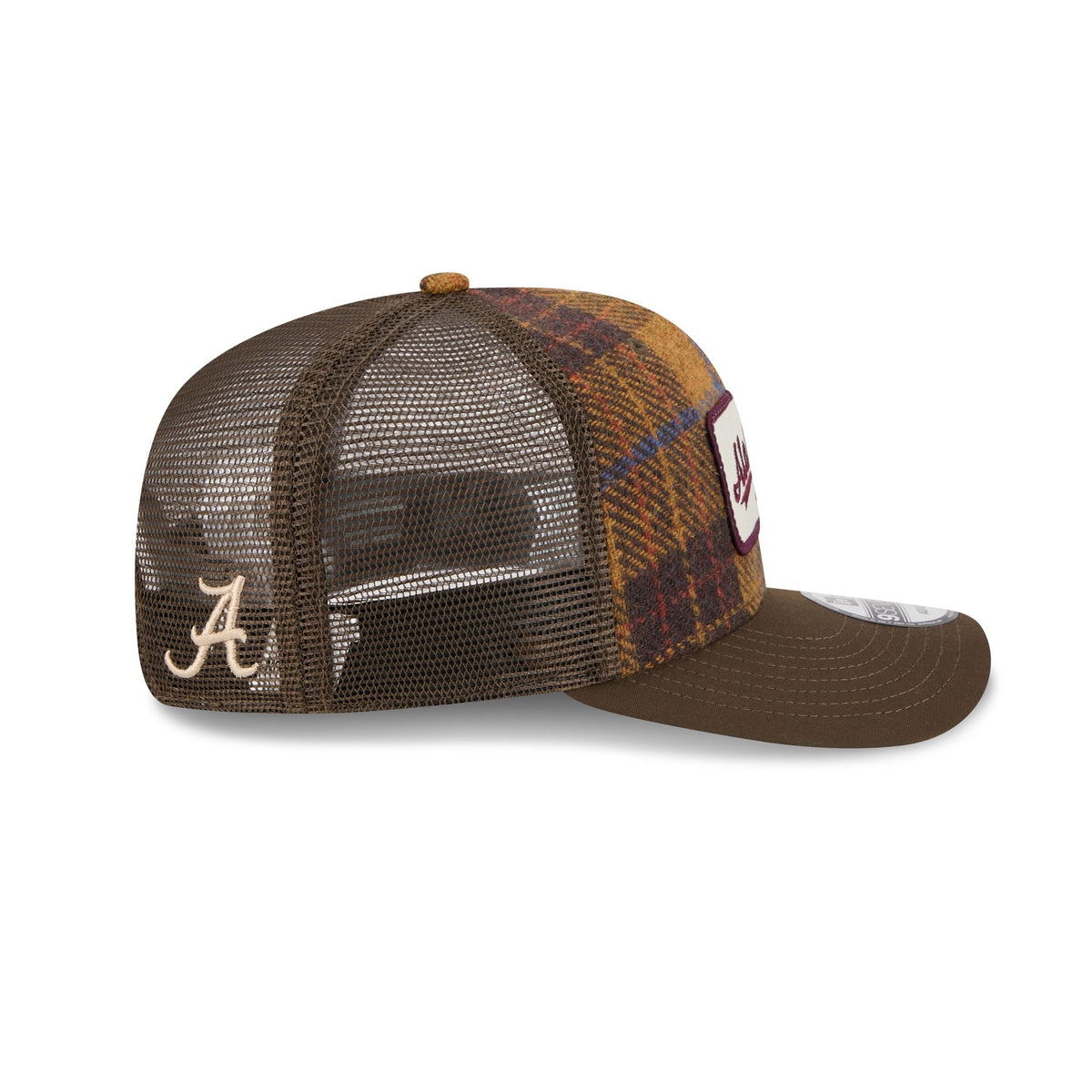 Alabama Crimson Tide Wool Plaid 9SEVENTY Trucker Hat