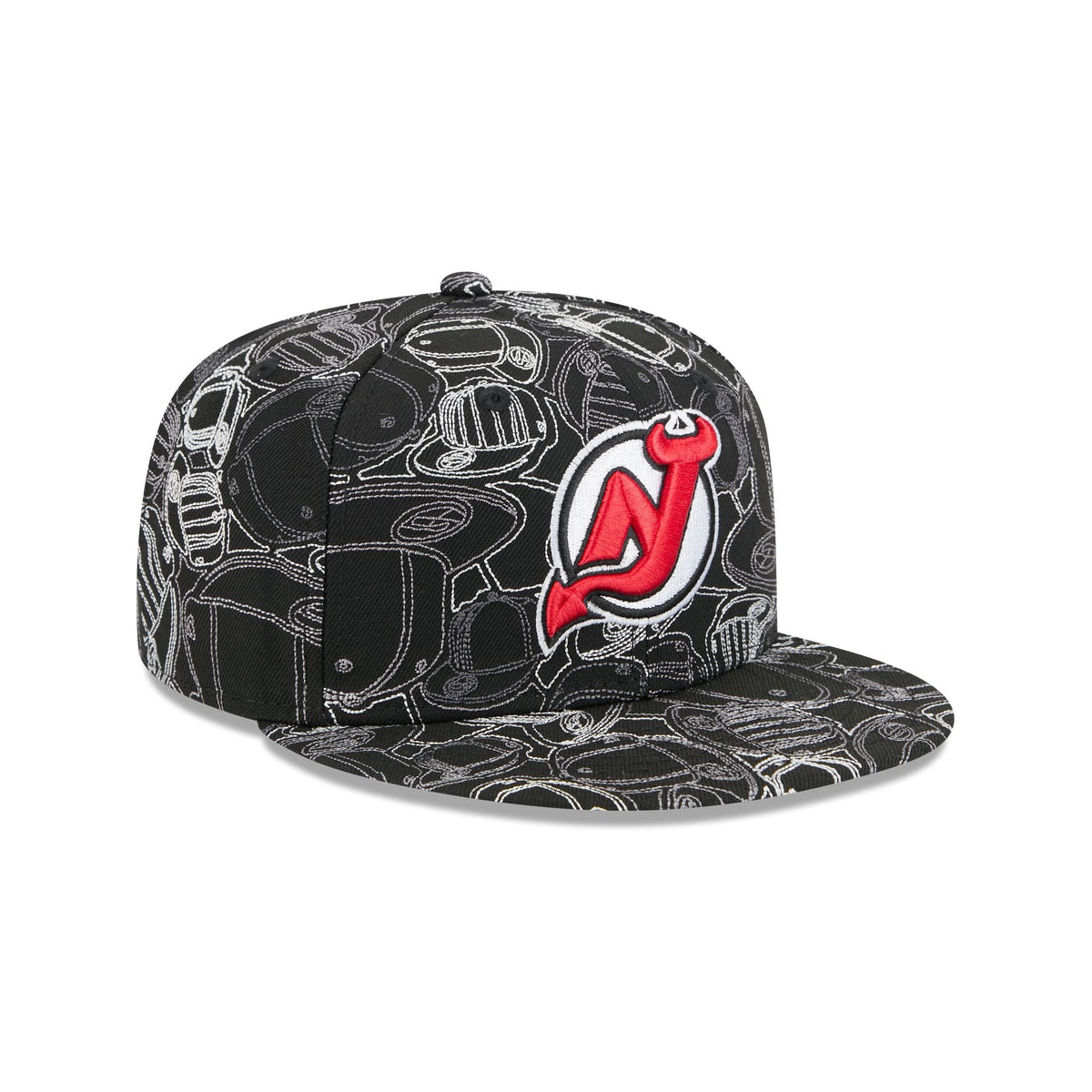 New Jersey Devils Cap Scramble 59FIFTY Fitted Hat