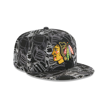 Chicago Blackhawks Cap Scramble 59FIFTY Fitted Hat