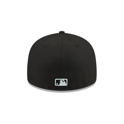 Atlanta Braves Black Pre-Curve 59FIFTY Fitted Hat