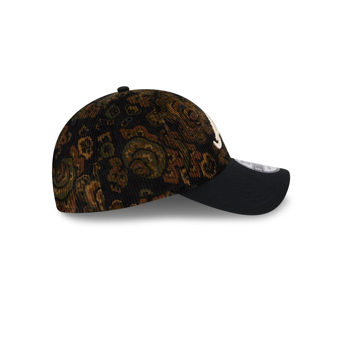 Atlanta Braves Three Looms Floral Corduroy 9TWENTY Adjustable Hat