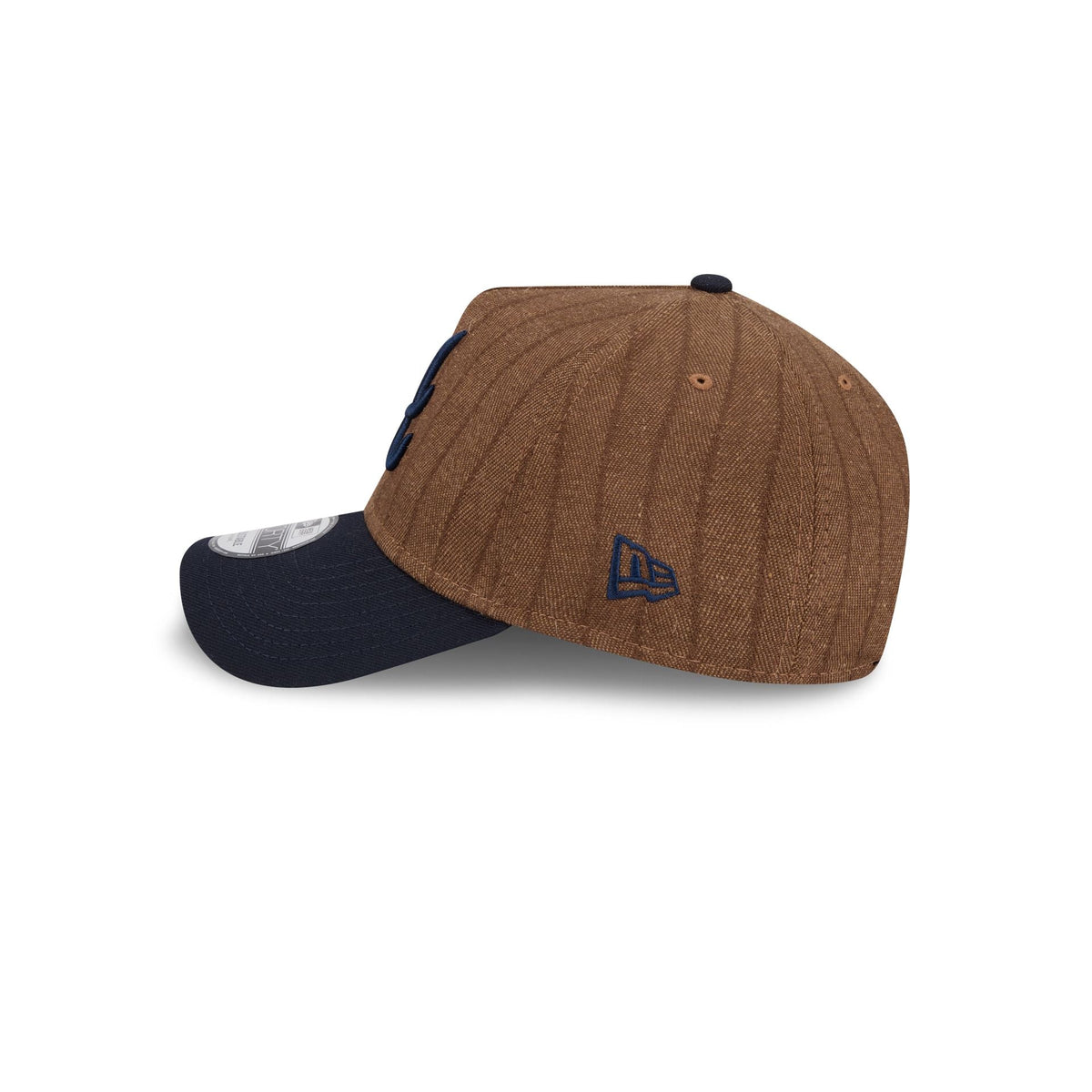 Atlanta Braves Three Looms Wool Pinstripe 9FORTY A-Frame Snapback Hat