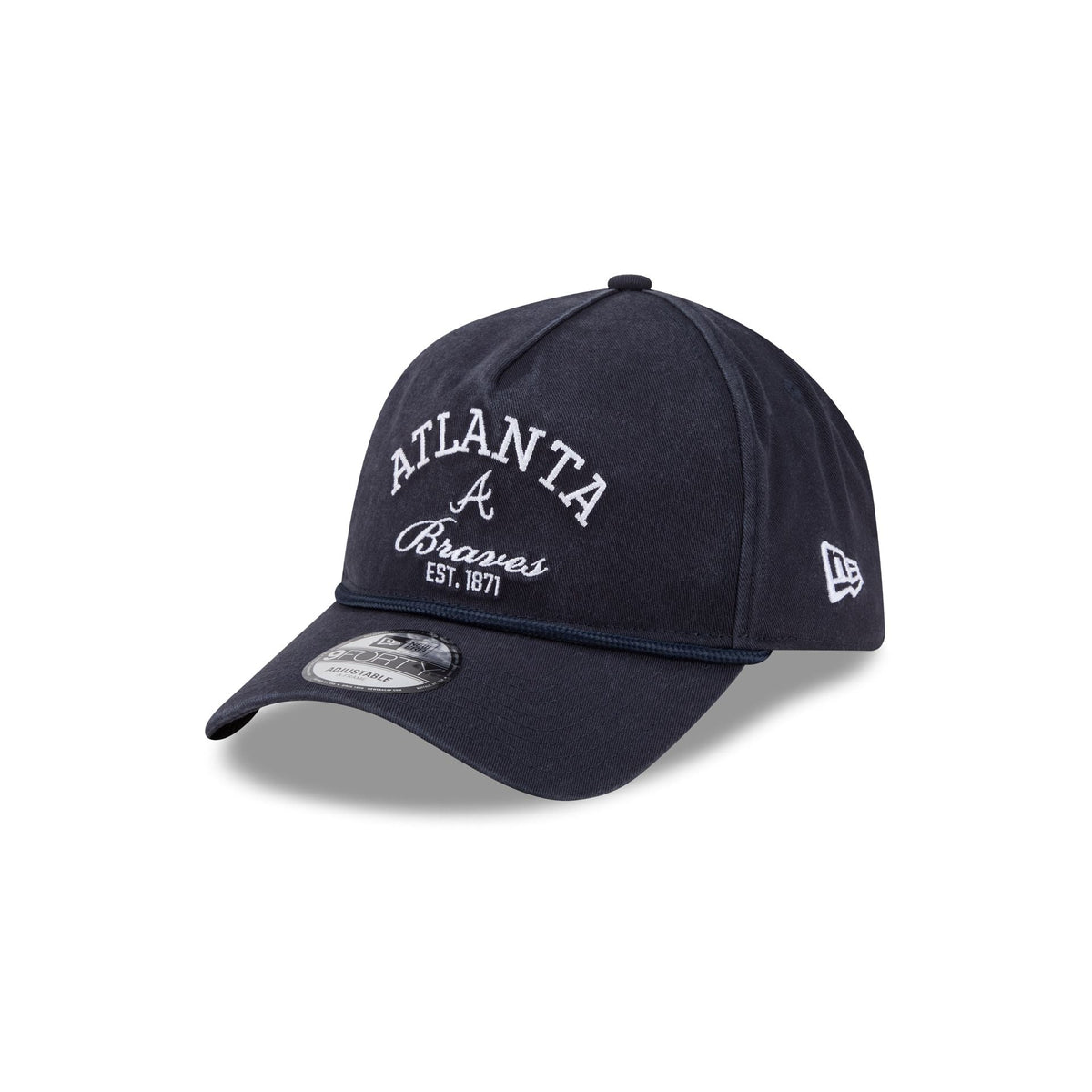 Atlanta Braves Stacked Rope 9FORTY A-Frame Snapback Hat