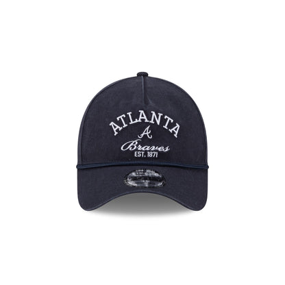 Atlanta Braves Stacked Rope 9FORTY A-Frame Snapback Hat