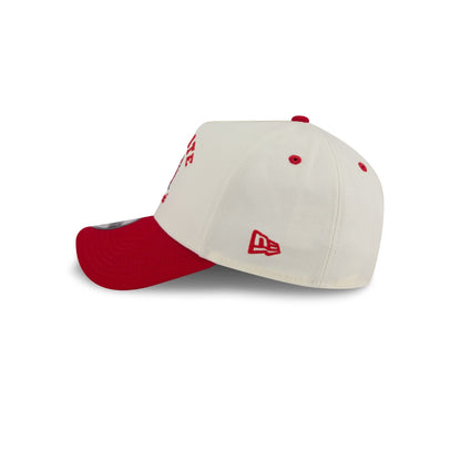 NC State Wolfpack Chrome White Arched 9FORTY A-Frame Snapback Hat