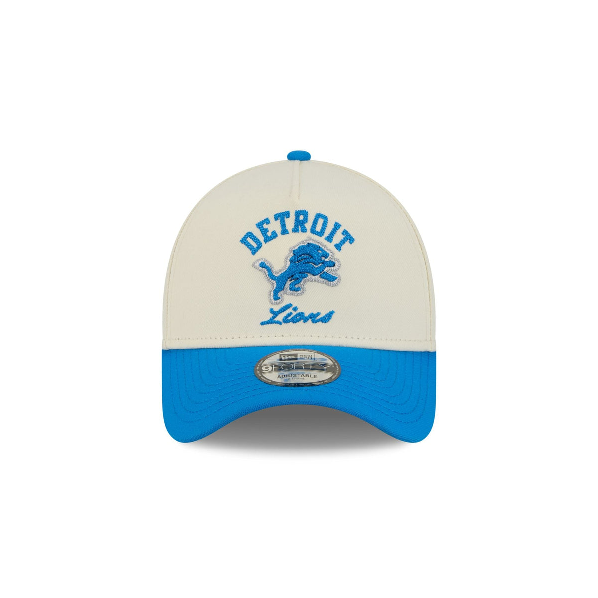 Detroit Lions Chrome White Arched 9FORTY A-Frame Snapback Hat
