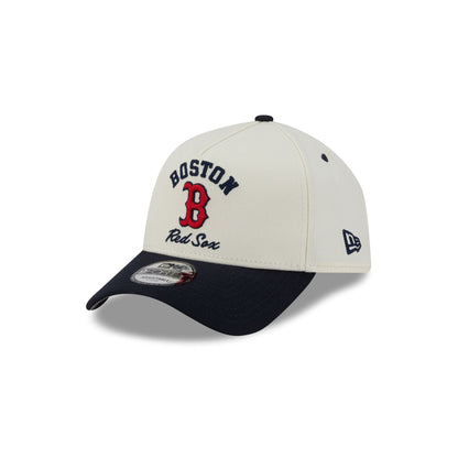 Boston Red Sox Chrome White Arched 9FORTY A-Frame Snapback Hat