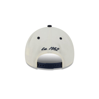 Houston Astros Chrome White Arched 9FORTY A-Frame Snapback Hat