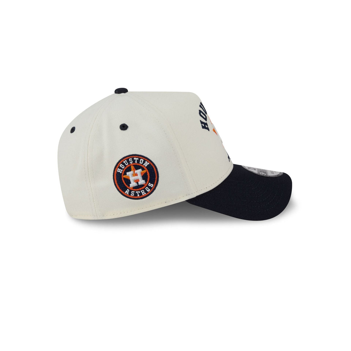 Houston Astros Chrome White Arched 9FORTY A-Frame Snapback Hat