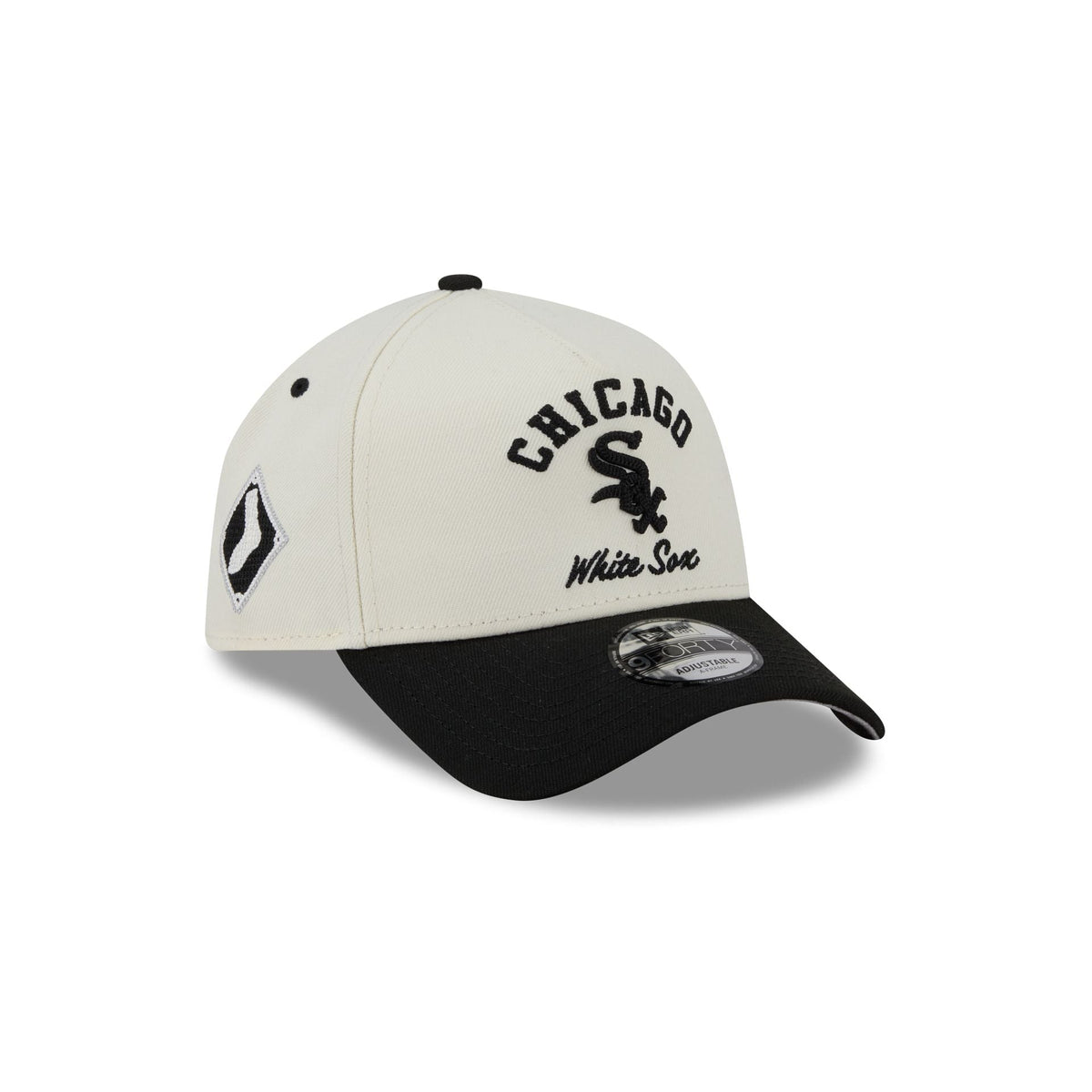 Chicago White Sox Chrome White Arched 9FORTY A-Frame Snapback Hat