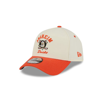 Anaheim Ducks Chrome White Arched 9FORTY A-Frame Snapback Hat