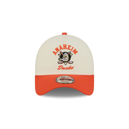 Anaheim Ducks Chrome White Arched 9FORTY A-Frame Snapback Hat