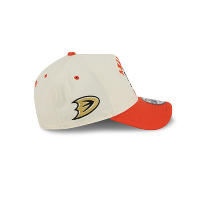 Anaheim Ducks Chrome White Arched 9FORTY A-Frame Snapback Hat
