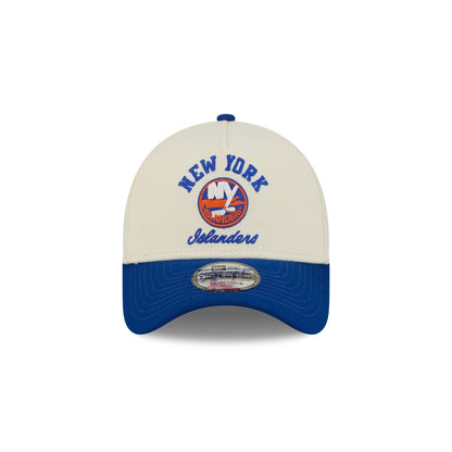 New York Islanders Chrome White Arched 9FORTY A-Frame Snapback Hat