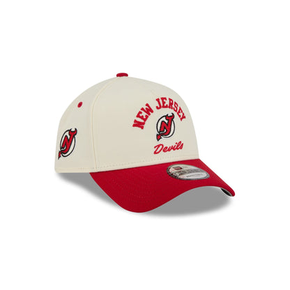 New Jersey Devils Chrome White Arched 9FORTY A-Frame Snapback Hat