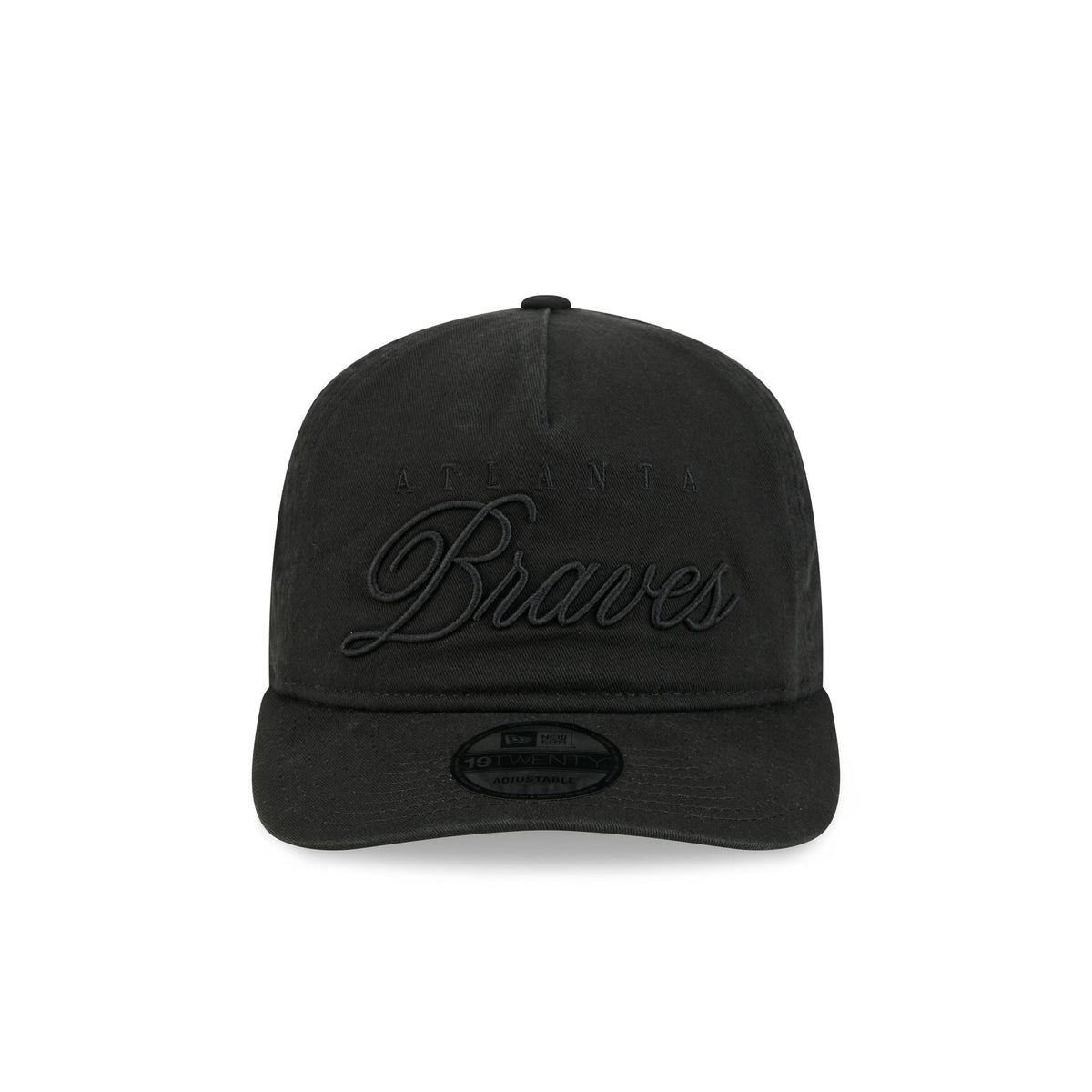 Atlanta Braves All Black Scripted 19TWENTY Adjustable Hat