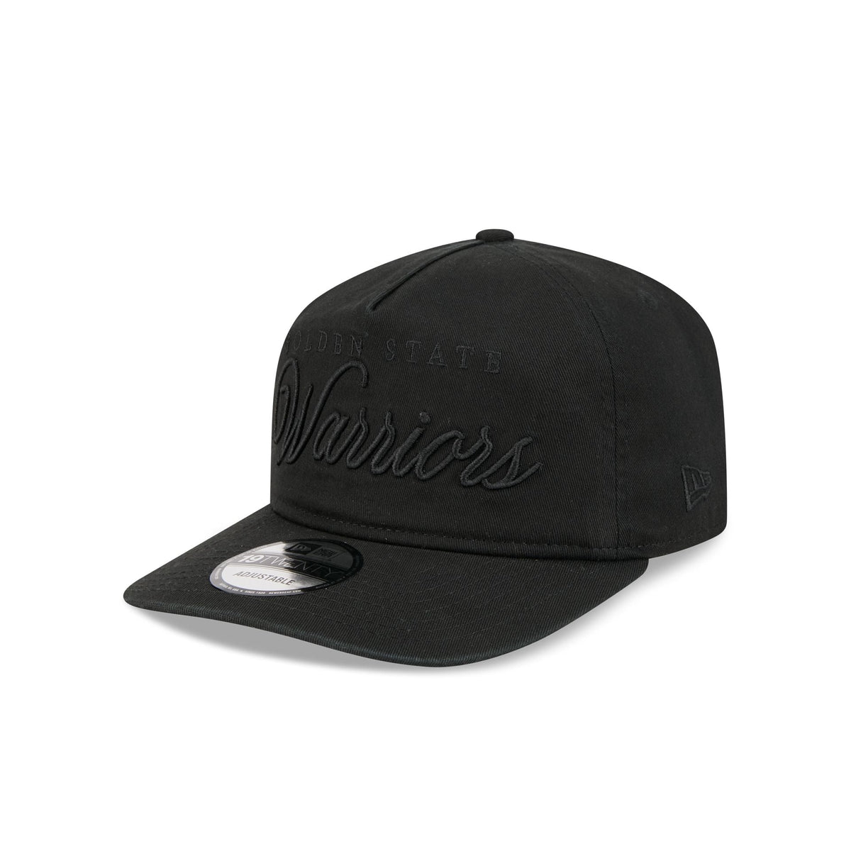Golden State Warriors All Black Scripted 19TWENTY Adjustable Hat