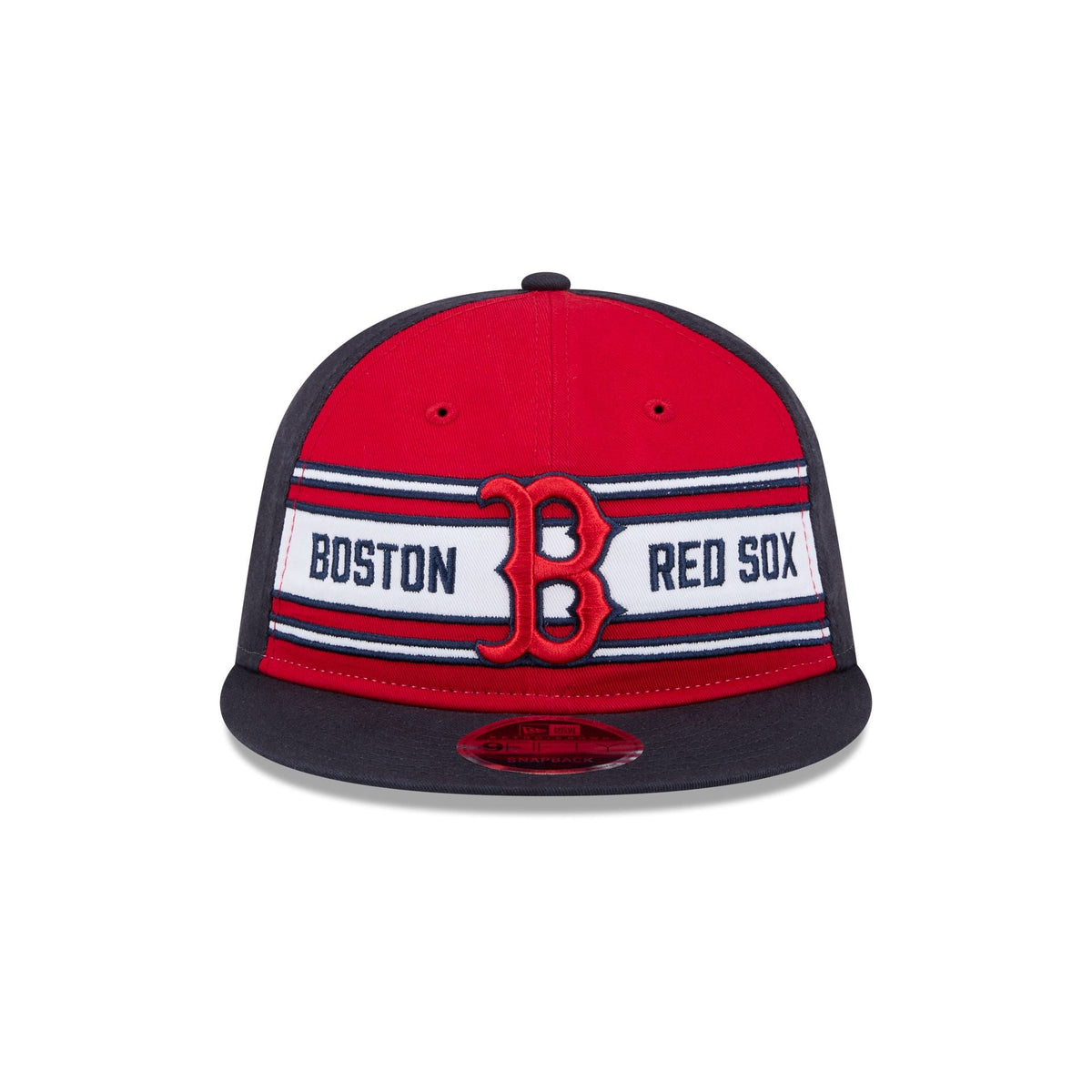 Boston Red Sox Team Stripes Retro Crown 9FIFTY Snapback Hat