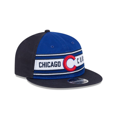 Chicago Cubs Team Stripes Retro Crown 9FIFTY Snapback Hat